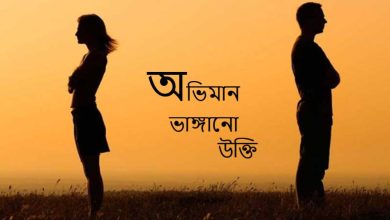 অভিমান ভাঙ্গানো উক্তি