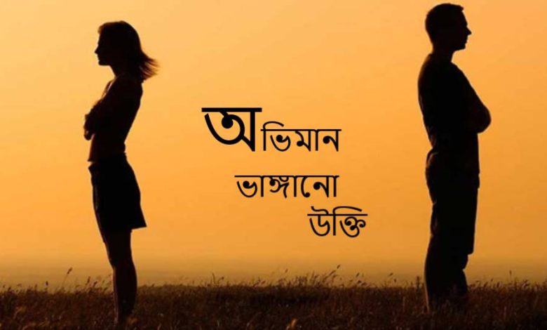 অভিমান ভাঙ্গানো উক্তি