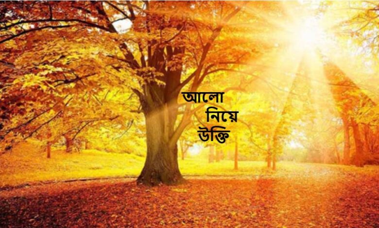 আলো নিয়ে উক্তি