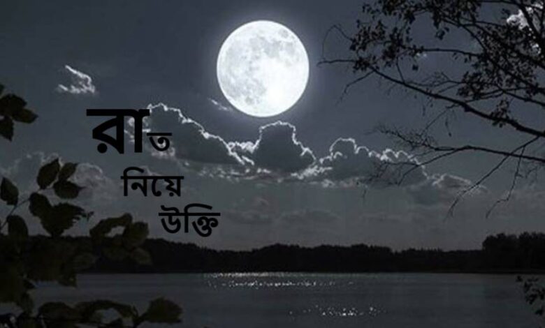 রাত নিয়ে উক্তি
