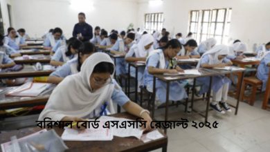 বরিশাল বোর্ড এসএসসি রেজাল্ট ২০২৫